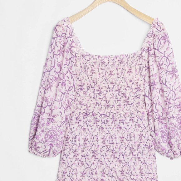 Anthropologie Wynnie Smocked Mini Dress - Picture 3 of 4